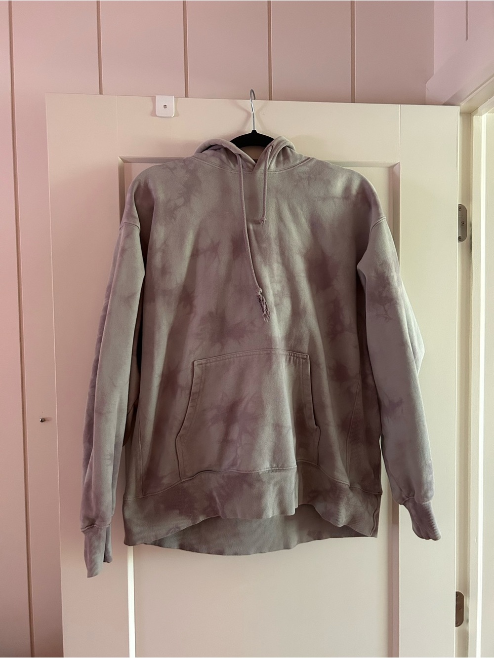 TNA Men's Tie-Dye Crewneck Hoodie - Lavender Gray